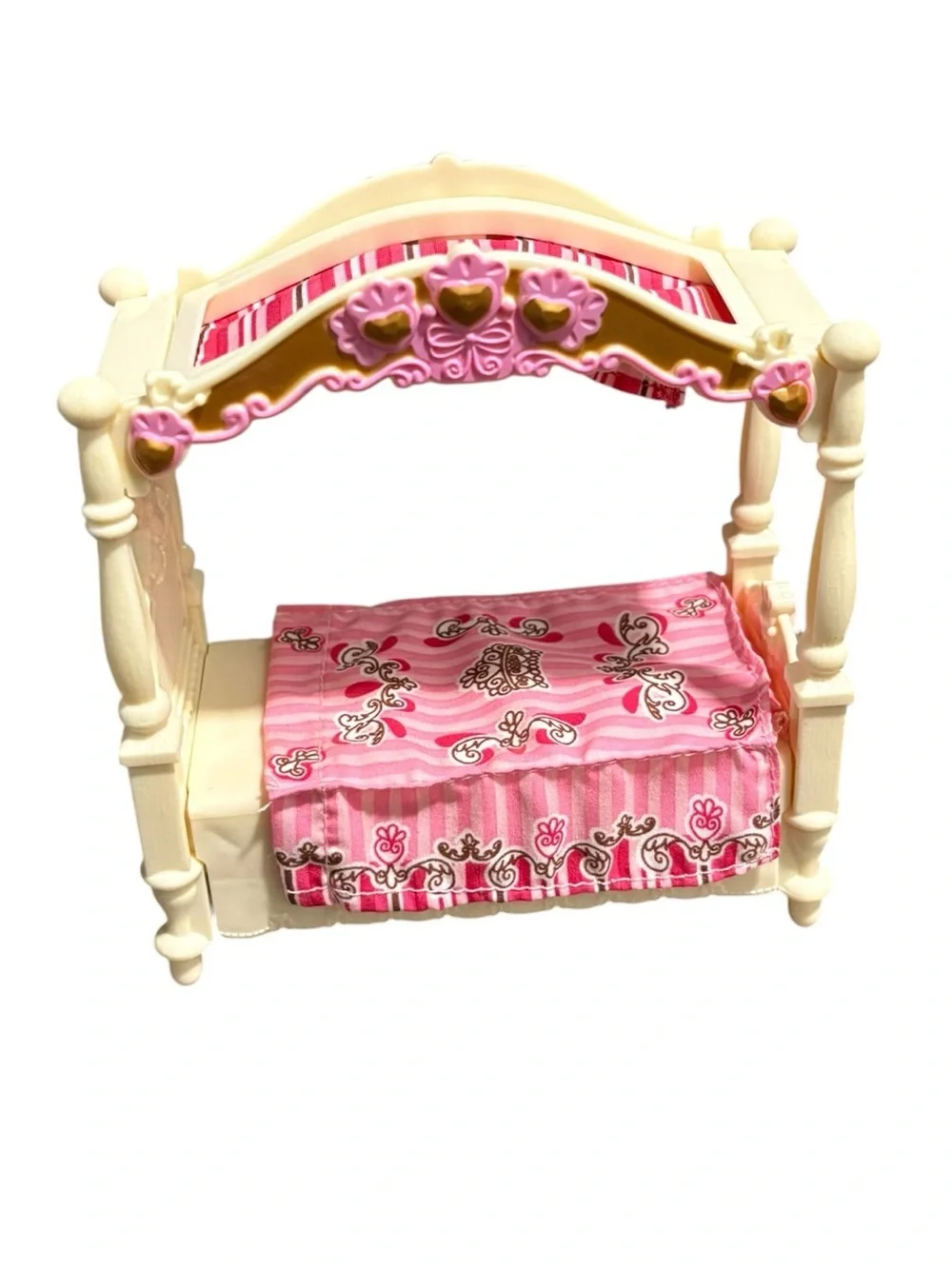 Fisher Price Loving Family Dollhouse Figure Kids Bed W/ Canopy